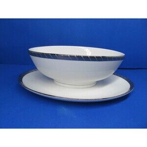 Rosenthal Gloriette Platin Gravy Boat With Attached Underplate Germany See Descr